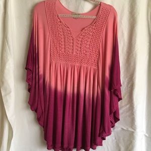 One World Plus Size Ombré Top